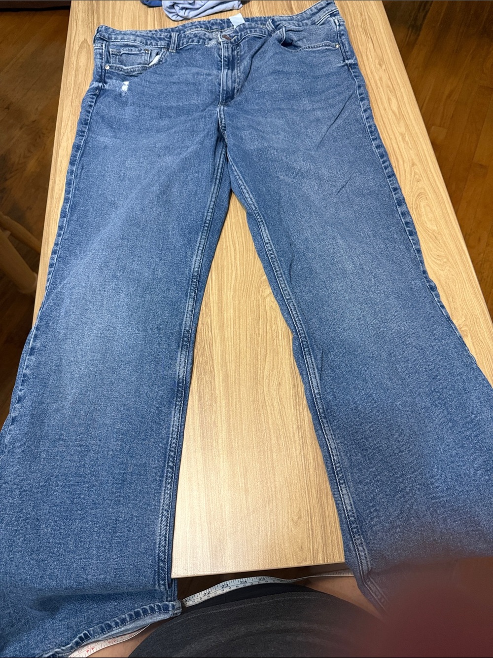 Denim&Co Blue Wide-Leg Jeans